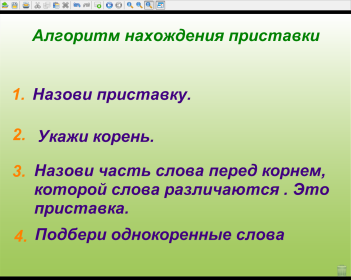 Конспект урока для 3 класса "Приставка как часть слова"