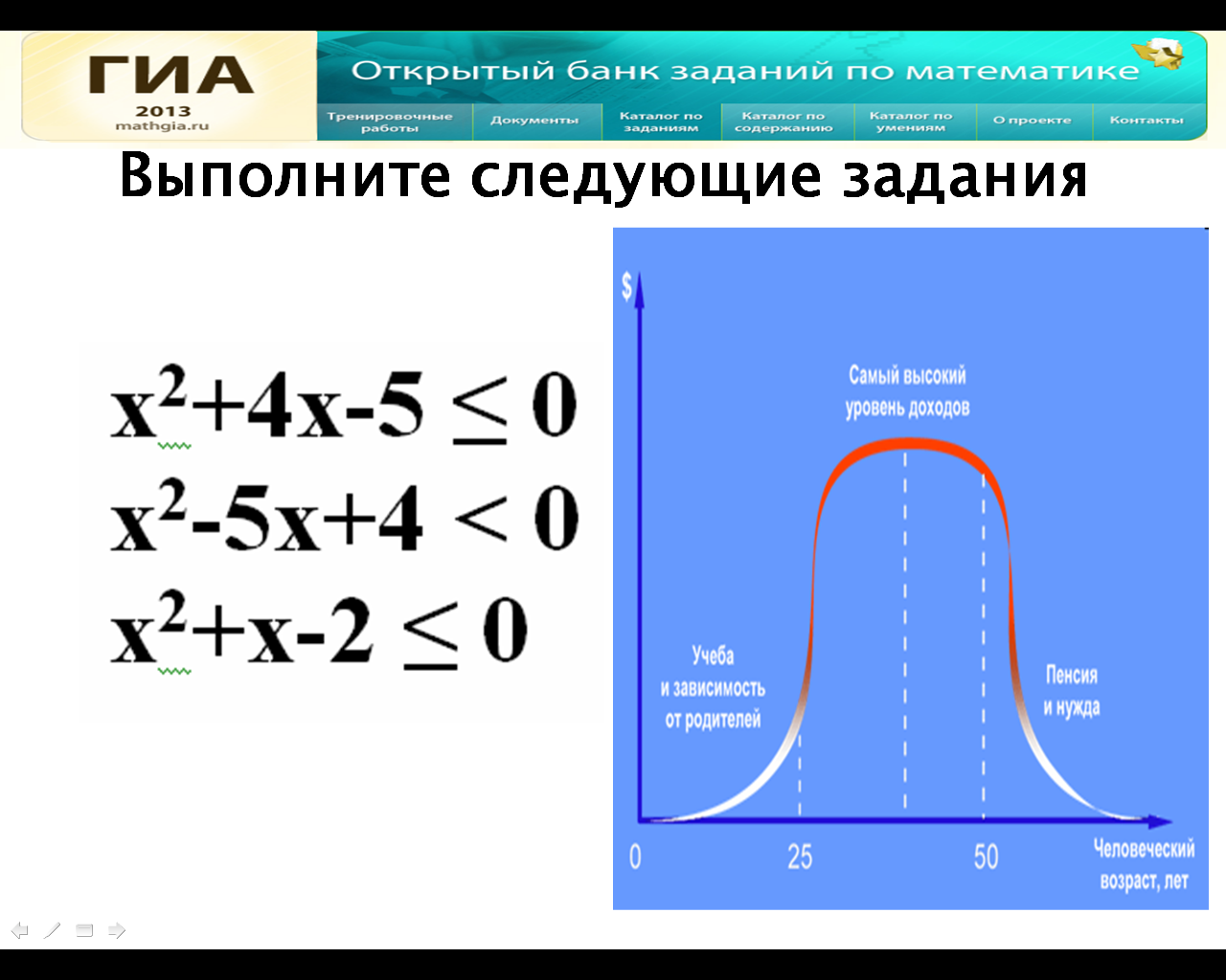 разработка урока алгебры "Неравенства" 8 класс