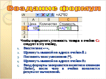 Конспект урока по Информатике "Работа с электронными таблицами" 7 класс