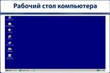 Конспект урока по Информатике "Устройство компьютера Урок: Рабочий стол. Меню "Пуск" 6 класс