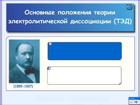 Основные положения теории электролитической диссоциации, 8 класс