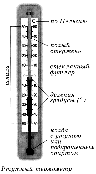 Конспект урока для 2 класса "Термометр, его виды и его устройство"