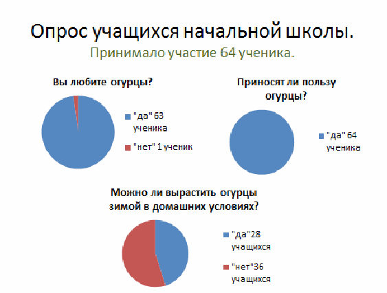 Исследовательская работа ученицы 2 класса "Огурец-удалец зимой вырос. Молодец!"