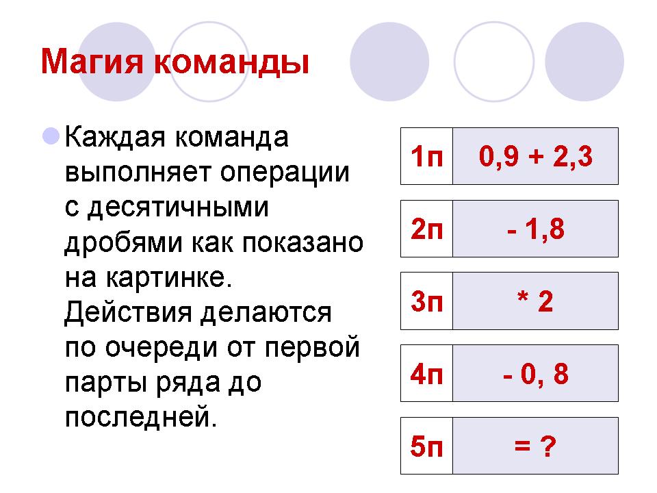 Конспект урока по математике "Десятичные дроби" 5 класс