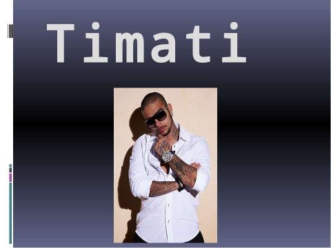 Презентация на тему "Timati" по английскому языку