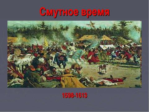 Презентация на тему "Смутное время 1598-1613" по истории