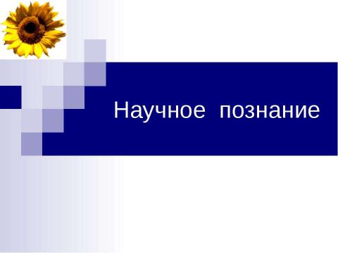 Презентация на тему "Научное познание" по обществознанию