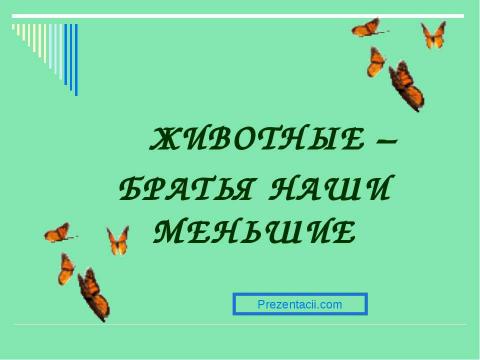 Презентация на тему "Животные" по детским презентациям