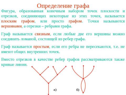 Презентация на тему "Определение графа" по геометрии