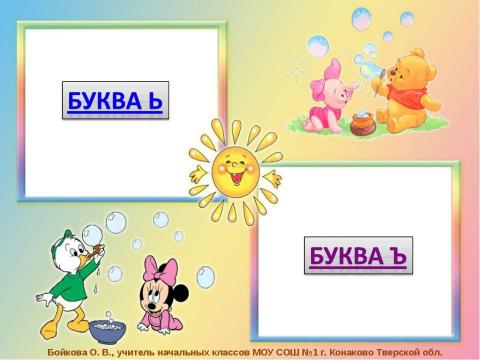 Презентация на тему "Буква ь и буква ъ" по русскому языку