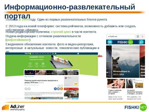 Презентация на тему "Adliner Fishki" по экономике