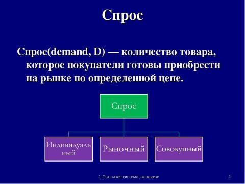 Презентация на тему "Теория спроса и предложения. Рыночное равновесие" по экономике