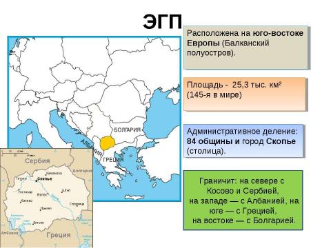 Презентация на тему "Республика Македония" по географии