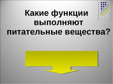 Презентация на тему "Пищевые продукты, питательные вещества и их превращения в организме" по биологии