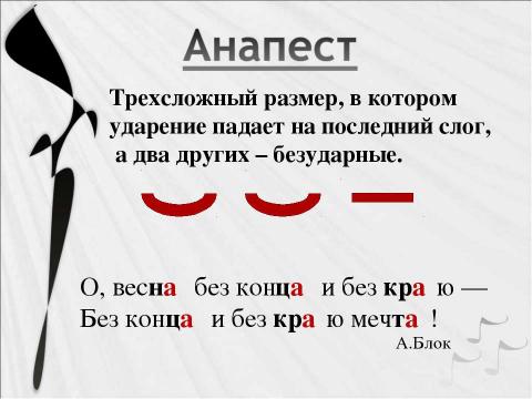 Презентация на тему "Стихотворные размеры" по литературе