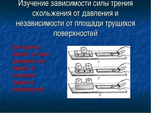 Презентация на тему "Сила трения. Трение в природе и технике" по физике