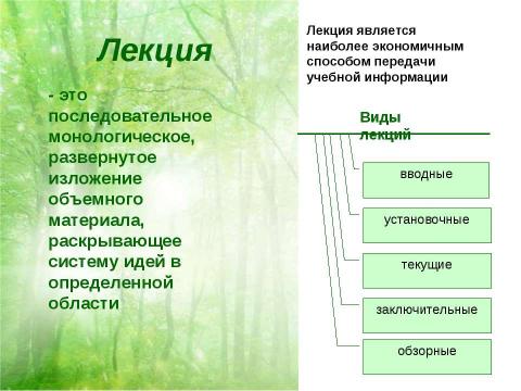 Презентация на тему "Формы организации учебного процесса" по обществознанию