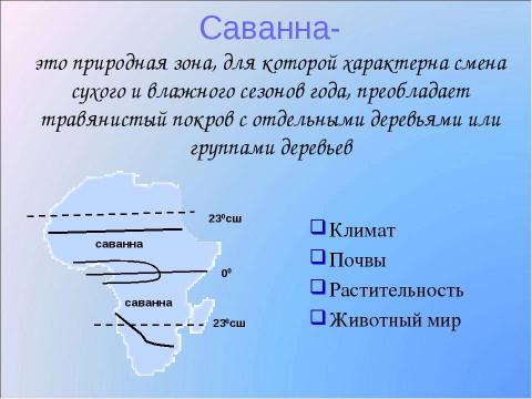 Презентация на тему "Природные зоны Африки 7 класс" по географии