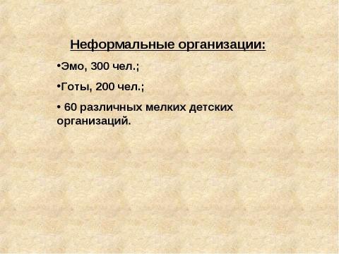 Презентация на тему "Молодежные Организации" по обществознанию