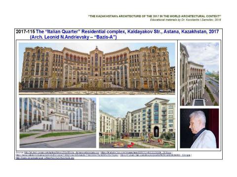 Презентация на тему "The Kazakhstan’s architecture of the 2017 in the World architectural context / The Album of typical examples by Dr. Konstantin I.Samoilov. – Almaty, 2018. – 138 p." по МХК