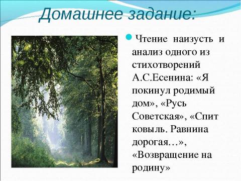 Презентация на тему "Сергей Есенин как национальный поэт" по литературе