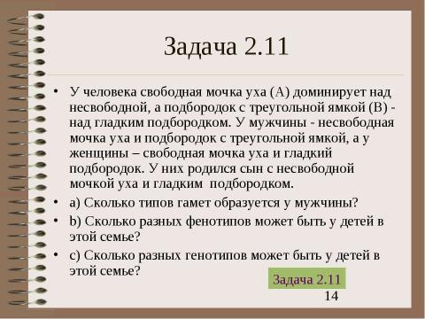 Презентация на тему "Электронный задачник по генетике Часть 2" по биологии