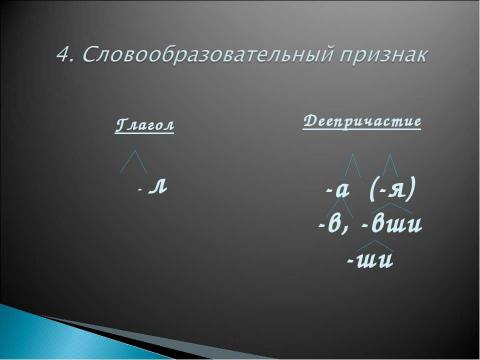 Презентация на тему "Морфологическая принадлежность причастий и деепричастий" по русскому языку