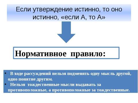 Презентация на тему "Законы логики" по философии