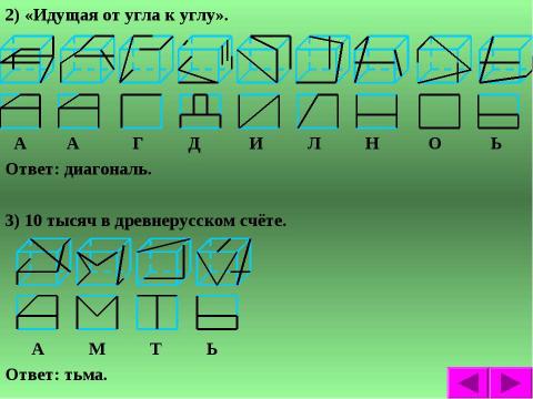 Презентация на тему "Буква в кубе" по математике