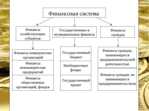 Презентация на тему "Финансовая система страны, ее сферы и звенья" по экономике