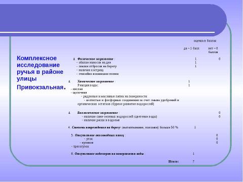 Презентация на тему "Комплексное изучение ручья Рудки – особо охраняемой природной территории" по географии