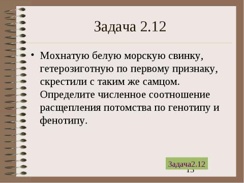 Презентация на тему "Электронный задачник по генетике Часть 2" по биологии