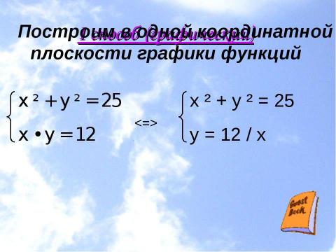 Презентация на тему "Системы уравнений (11 класс)" по математике