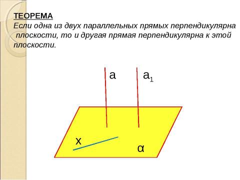 Презентация на тему "Перпендикулярность в пространстве (10 класс)" по геометрии