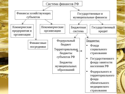 Презентация на тему "Финансовая система страны, ее сферы и звенья" по экономике