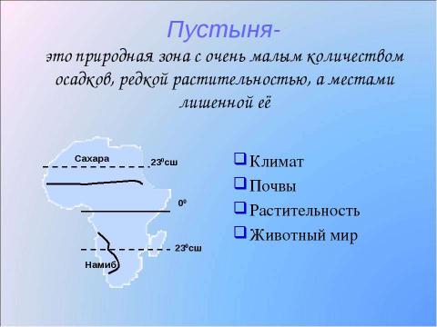 Презентация на тему "Природные зоны Африки 7 класс" по географии