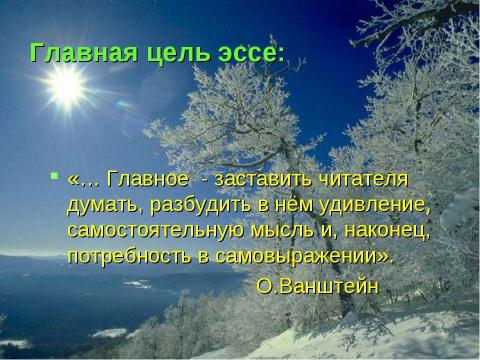 Презентация на тему "Эссе как жанр литературного произведения" по литературе