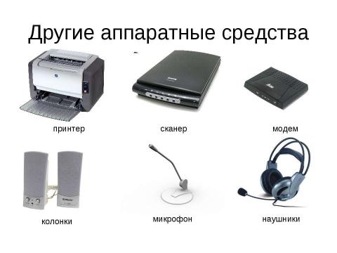 Презентация на тему "Аппаратное обеспечение современного компьютера" по информатике