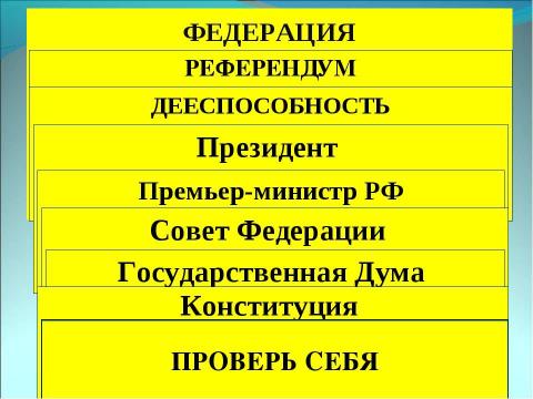 Презентация на тему "Государство и власть в Российской Федерации" по обществознанию