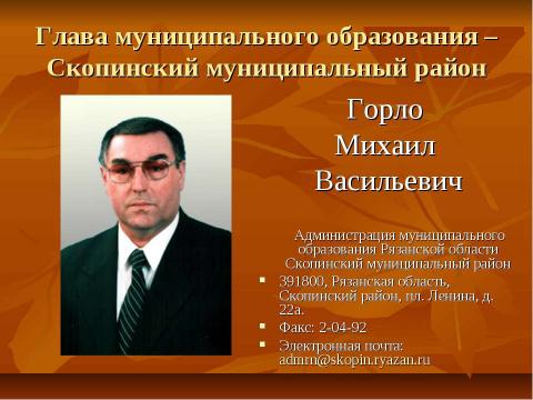 Презентация на тему "Скопинский район: вчера сегодня завтра" по обществознанию