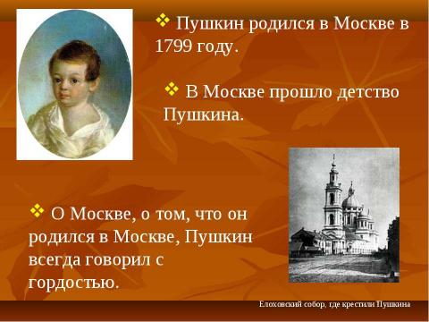 Презентация на тему "Несколько фактов из биографии А.С.Пушкина" по литературе