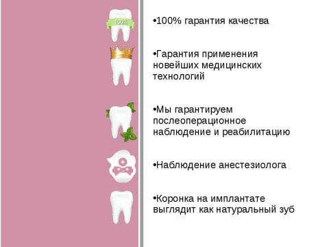 Презентация на тему "Имплантация зубов любой сложности" по медицине