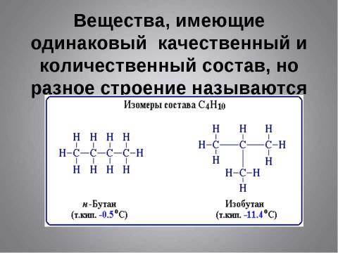 Презентация на тему "Изомерия. Классификация органических веществ" по химии