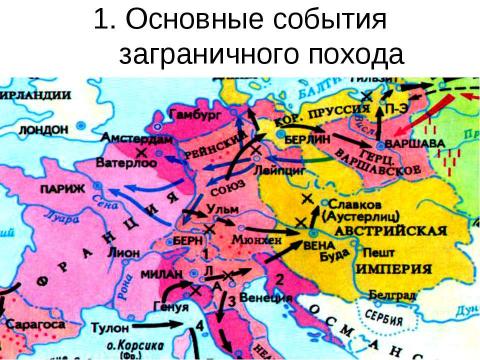 Презентация на тему "Заграничный поход русской армии. Внешняя политика в 1813-1825 гг" по истории