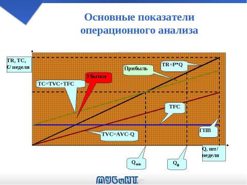 Презентация на тему "Операционный анализ и управление товарным портфелем фирмы" по экономике