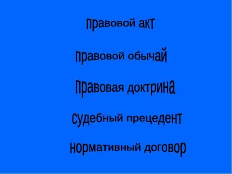 Презентация на тему "Источники права" по обществознанию