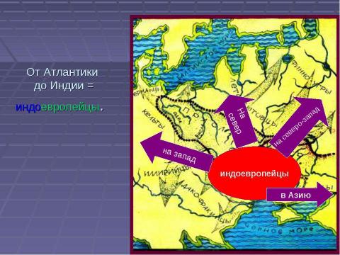 Презентация на тему "Особенности освоения территории Восточной Европы и севера Евразии. Индоевропейцы. Исторические корни славян" по истории
