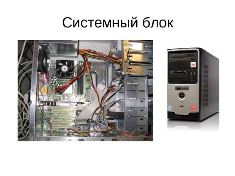 Презентация на тему "Аппаратное обеспечение современного компьютера" по информатике