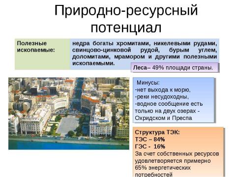 Презентация на тему "Республика Македония" по географии