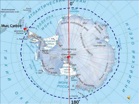 Презентация на тему "Географическое положение. Открытие и исследование Антарктиды" по географии